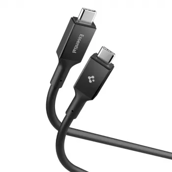 SPIGEN EB24012CC Essential USB-C naar USB-C kabel 240W 120cm zwart