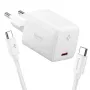 SPIGEN EE451EU Essential 1-poorts netwerkoplader 45W + USB-C kabel wit