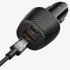 Spigen Essential EV1133 3-poorts autolader 113W zwart met 100W USB-C kabel 1m