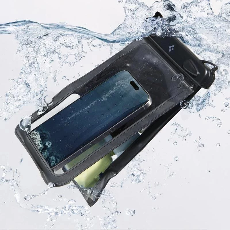 SPIGEN A603 universele waterdichte hoes zwart