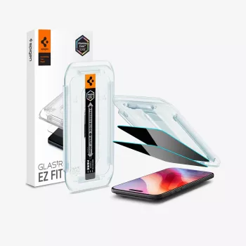 Spigen Glas.tR EZ Fit AC privacy schermbeschermer voor iPhone Air (2-pack)