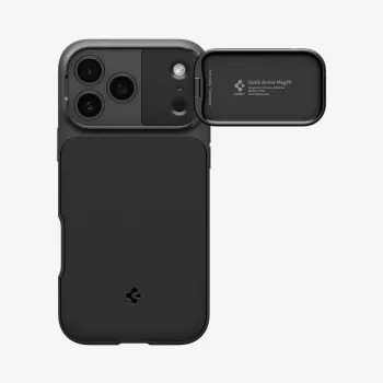 SPIGEN Optik Armor Mag MagSafe hoesje voor Apple iPhone 18 Pro Max, zwart