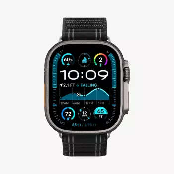 SPIGEN WBF0 band Apple Watch 8 / 9 / 10 / 11 / SE / Ultra (44 / 45 / 46 / 49 mm) zwart