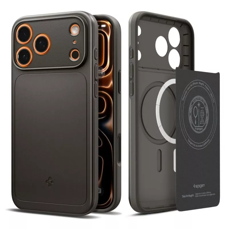 Spigen Thin Fit Mag MagSafe hoes voor iPhone 17 Pro Max (Gunmetal)