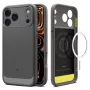 Spigen Rugged Armor Mag MagSafe iPhone 17 Pro hoes grijs