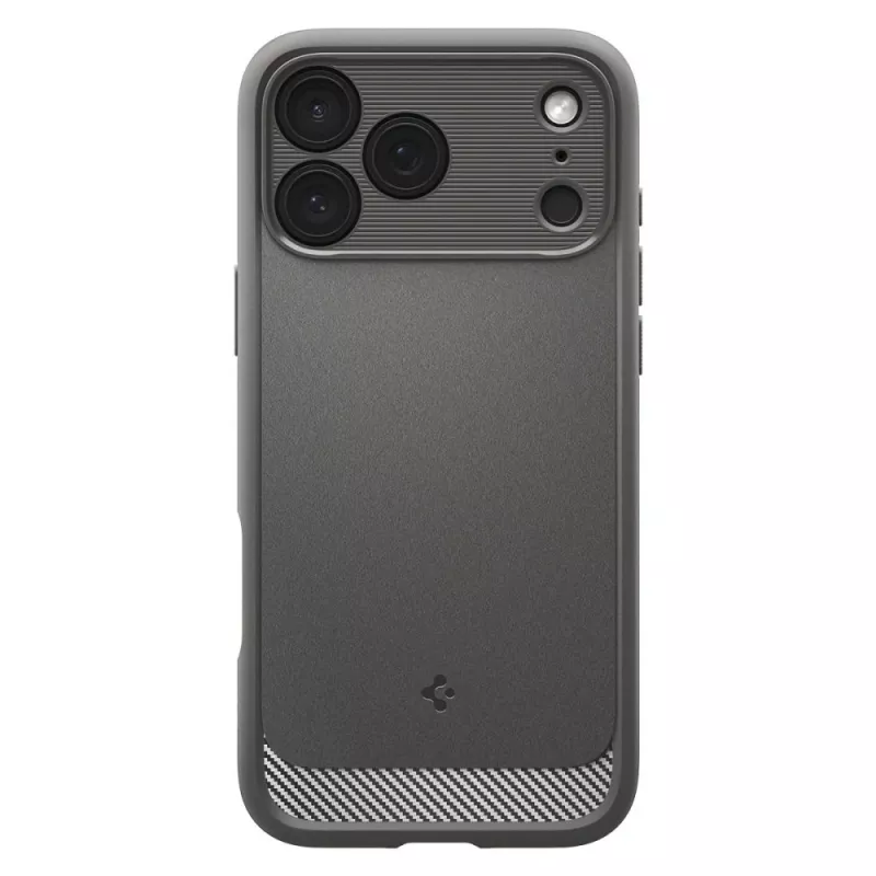Spigen Rugged Armor Mag MagSafe iPhone 17 Pro hoes grijs