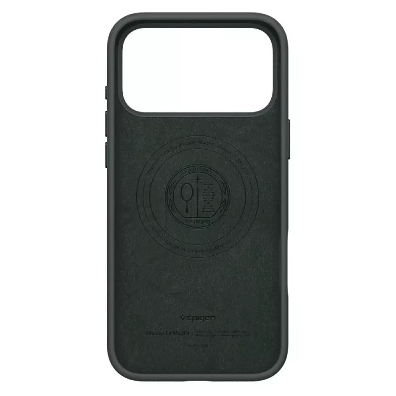 Spigen Silicone Fit Mag MagSafe iPhone 17 Pro hoes Abyss Green