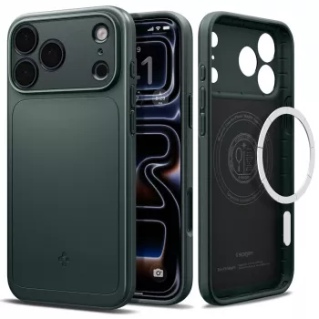 Spigen Thin Fit Mag MagSafe iPhone 17 Pro Abyss Green