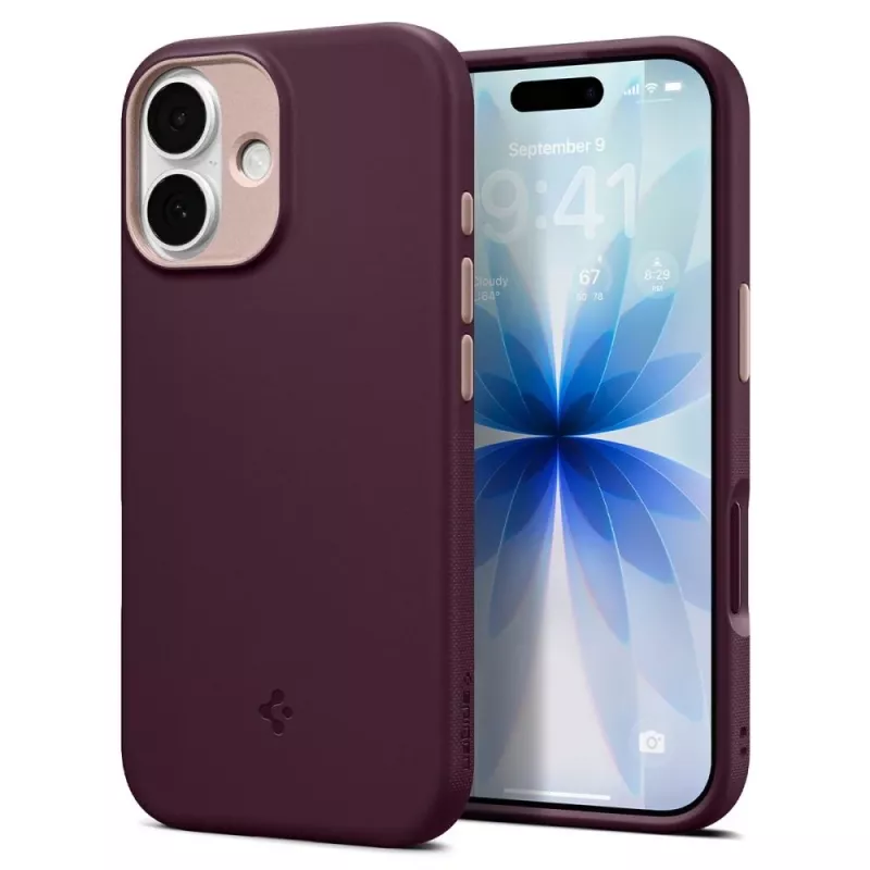 Spigen Nano Pop Mag MagSafe Hoesje voor iPhone 17, Burgundy Bean