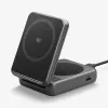 Spigen Essential Qi2 2-in-1 draadloze oplaadstandaard 25W MagSafe zwart