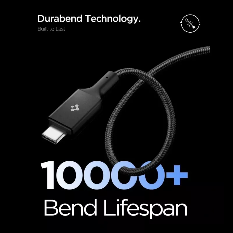 SPIGEN EB10015CC Essential USB-C naar USB-C kabel 100W 150cm Zwart