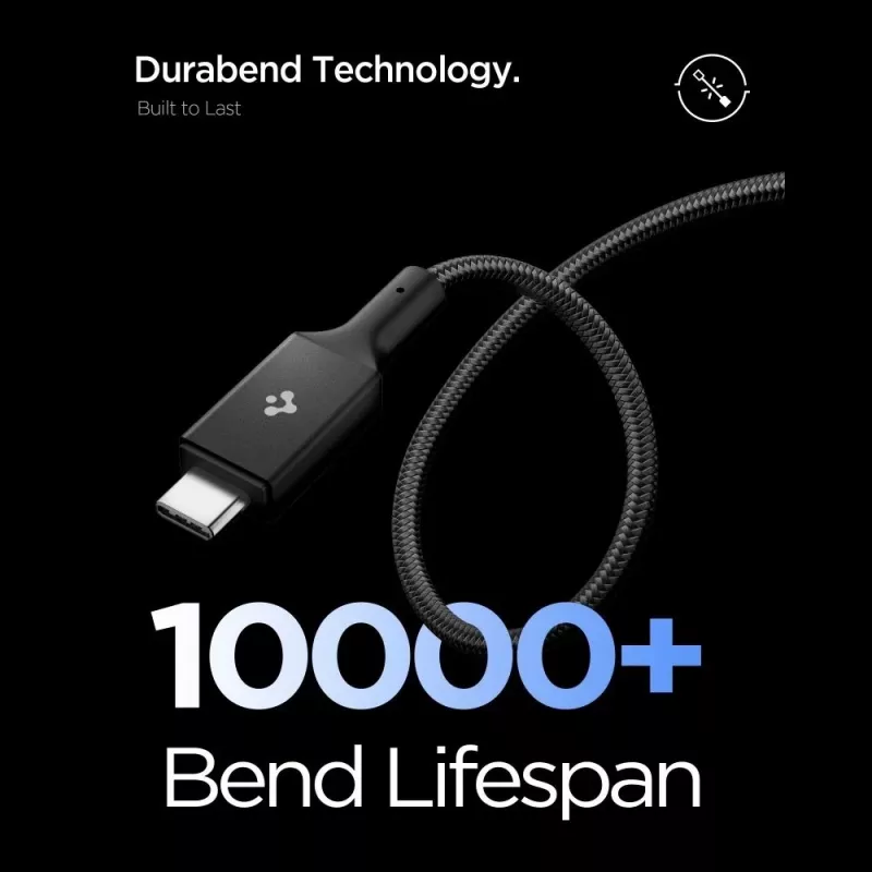 SPIGEN EB24015CC Essential USB-C naar USB-C kabel 240W 150cm Zwart