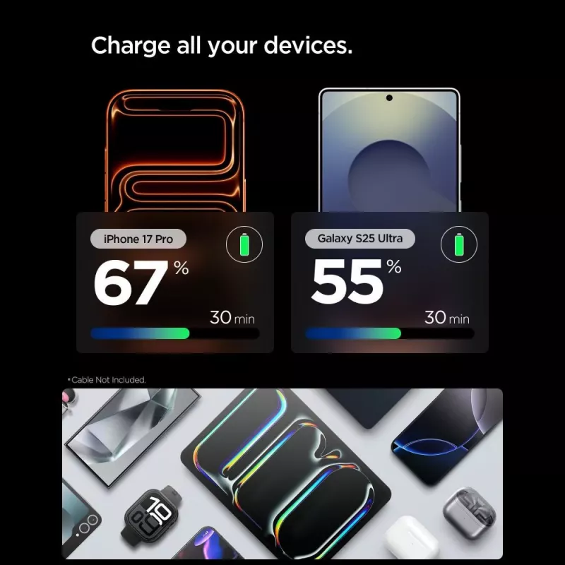SPIGEN EE301EU-GAN ESSENTIAL 1-PORT NETWERKOPLADER 30W GUNMETAL