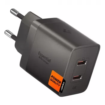 SPIGEN EE472EU-GAN Essential 2-poorts netwerkoplader 47W Gunmetal