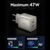 SPIGEN EE472EU-GAN Essential 2-poorts netwerkoplader 47W Natural Titanium