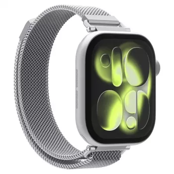 Spigen WBM4 roestvrijstalen band voor Apple Watch 8/9/10/11/SE (40/41/42mm) Silver