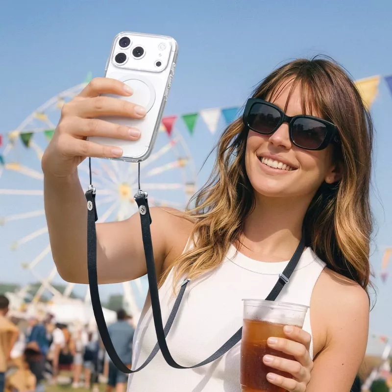 Spigen DA30L Lanyard Strap Crossbody Zwart