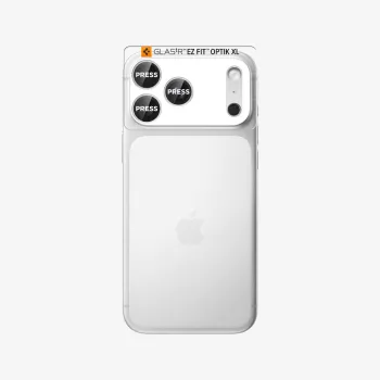 Spigen Optik Pro XL Glass EZ Fit Camerabescherming voor iPhone 17 Pro Max, Zilver
