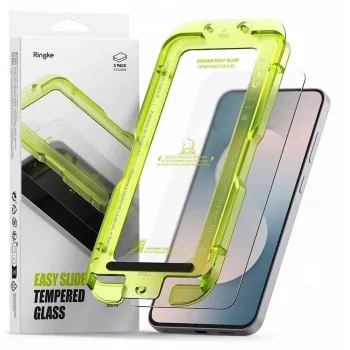 Ringke Easy Slide 2-pack gehard glas screenprotector voor Samsung Galaxy S25 FE transparant