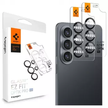 Spigen Optik Pro HD Glas.tR EZ Fit Camerabescherming 2-pack voor Samsung Galaxy S26+ - Zwart