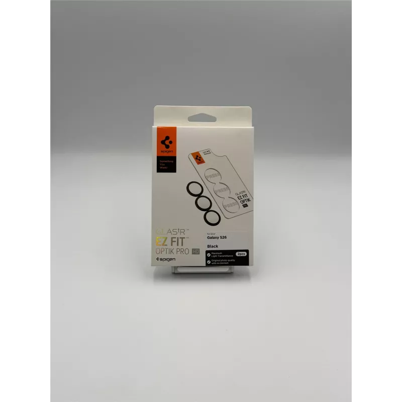 Spigen Optik Pro HD GLAS.TR EZ Fit Camera Protector 2-pack voor Samsung Galaxy S26 - Zwart