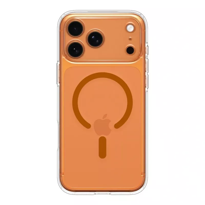 Spigen Ultra Hybrid Mag MagSafe iPhone 17 Pro Max transparant/oranje