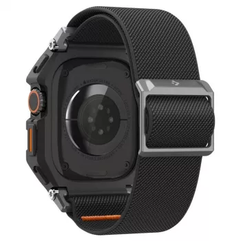 Spigen Lite Fit Pro & gehard glas Apple Watch Ultra 1 / 2 / 3 (49 mm) mat zwart