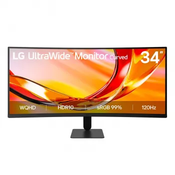LG UltraWide 34U601B-B.AEUQ 34 inch WQHD VA gebogen monitor, 120Hz