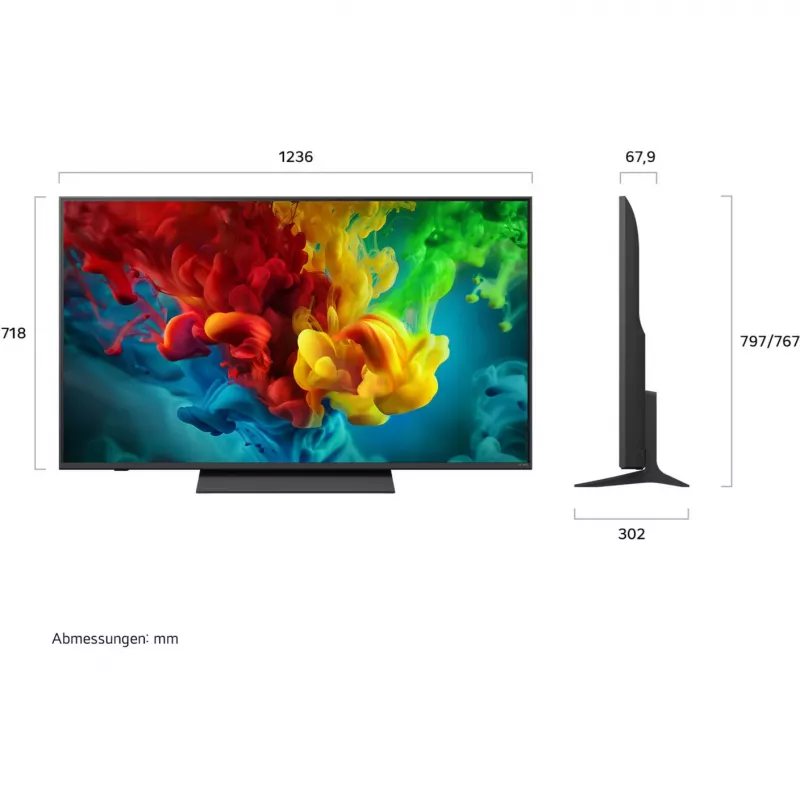 LG 55QNED83B6A 55 inch 4K QNED Smart-tv met Mini LED en α7 Gen5 AI-processor