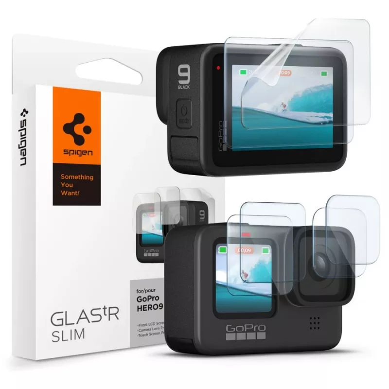 Spigen Glas.TR Slim + Film 2-set screen- en lensprotector-kit voor GoPro Hero 12/11/10/9 (2 sets)
