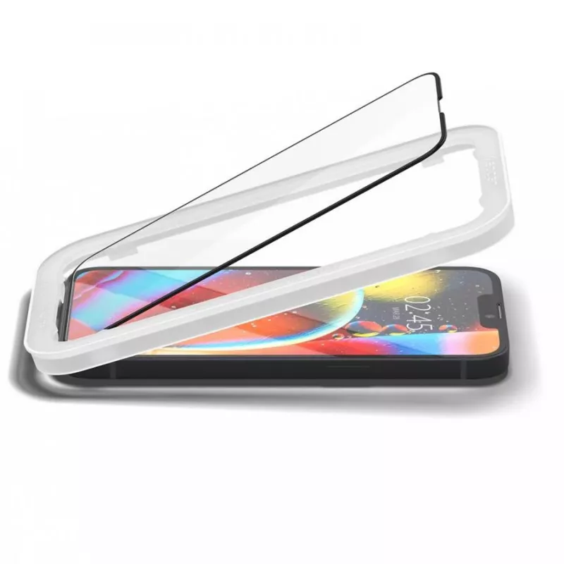 Spigen AlignMaster Glass Full Coverage screenprotector voor Apple iPhone 13/13 Pro/14/16E/17E zwart (2-pack)