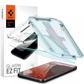 Spigen Glas.tR EZ Fit gehard glas screenprotector 2-pack voor Samsung Galaxy S22
