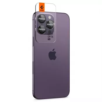 Spigen Optik.TR EZ Fit cameraprotector 2-pack voor iPhone 14 Pro / 14 Pro Max - zwart