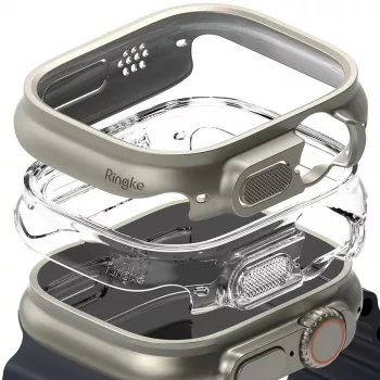 Ringke Slim 2-pack Apple Watch Ultra (49 mm) transparant & titaniumgrijs