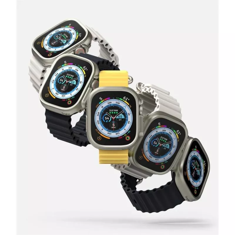Ringke Slim 2-pack Apple Watch Ultra (49 mm) transparant & titaniumgrijs