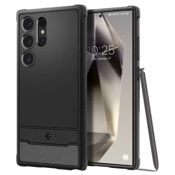 Spigen Rugged Armor Case voor Samsung Galaxy S24 Ultra - mat zwart