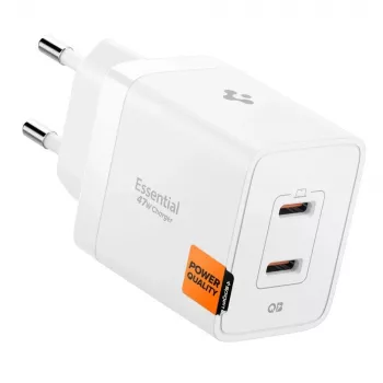 SPIGEN ESSENTIAL EE472EU 2-poorts netlader 47W wit
