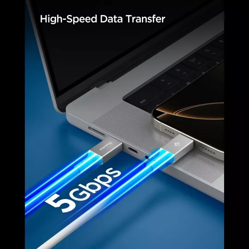 SPIGEN EB10020CC Essential USB-C naar USB-C kabel 100W 2m wit