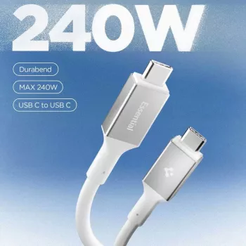 SPIGEN Essential USB-C naar USB-C kabel 240W 120cm wit