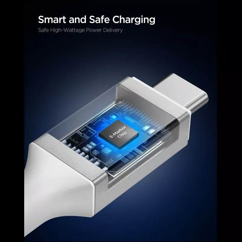 SPIGEN Essential USB-C naar USB-C kabel 240W 120cm wit