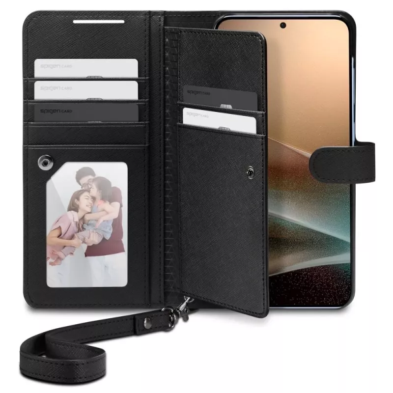 SPIGEN Wallet S hoesje voor Samsung Galaxy S25+ Plus zwart