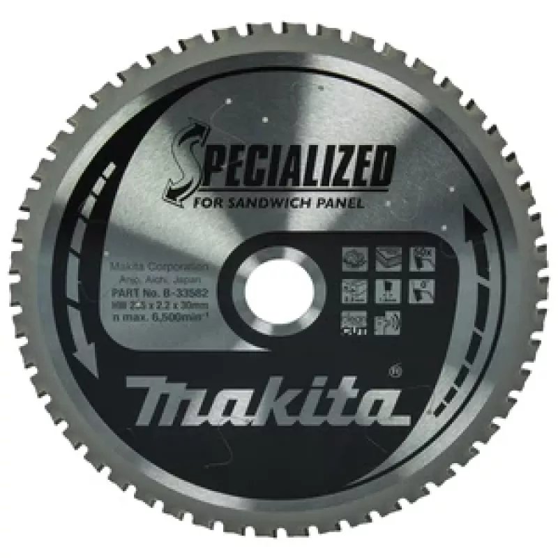 Makita Specialized B-33582 cirkelzaagblad voor sandwichpanelen, 235 x 30 mm, 50 Z