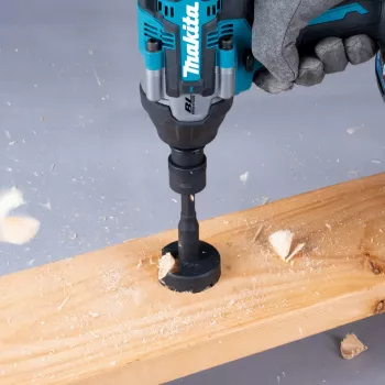 Makita B-68454 3/8 inch vierkant naar 1/4 inch zeskant bit-adapter met borgpen