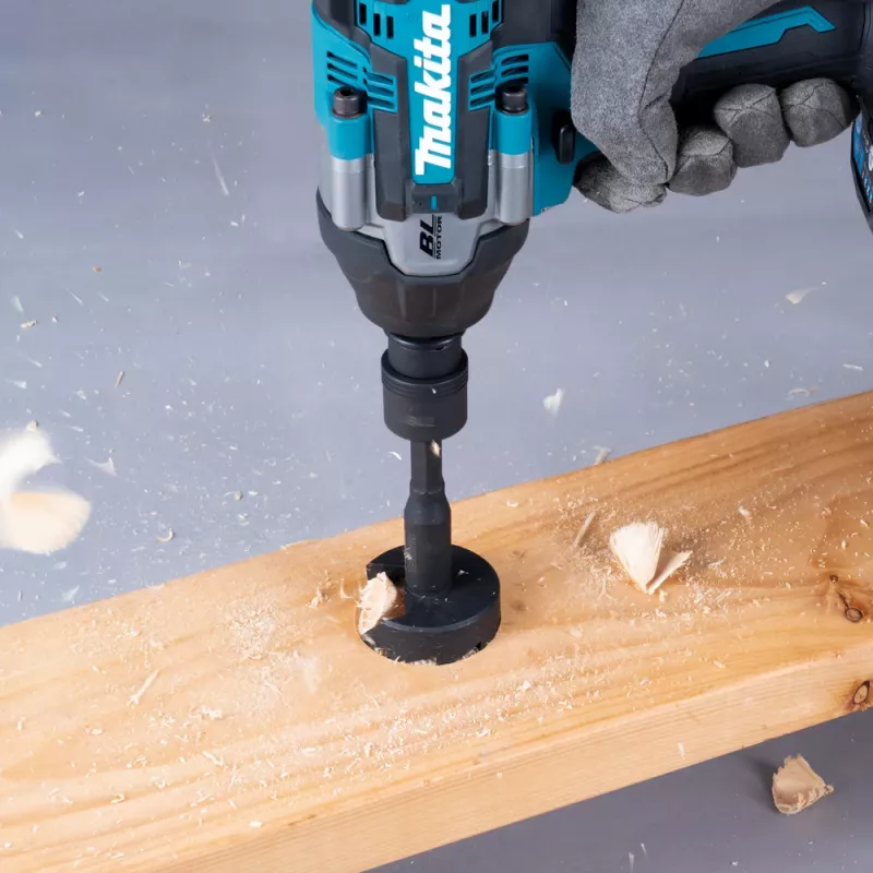 Makita B-68454 3/8 inch vierkant naar 1/4 inch zeskant bit-adapter met borgpen