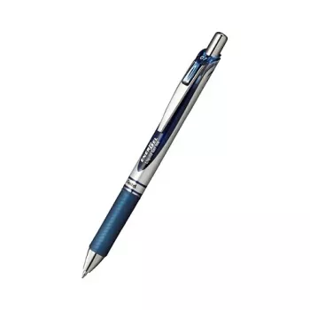 Pentel EnerGel XM retractable gelpen - navy inkt - extra fijn 0.35 mm - navy behuizing - zilveren clip