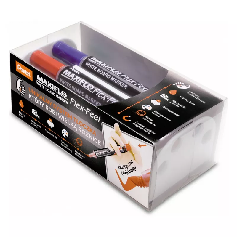 Pentel Maxiflo Flex-Feel whiteboardmarker MWL5SBF-AX zwart