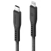 ENERGEA Flow USB-C naar Lightning-kabel 1,5m zwart 60W 3A PD snelladen MFi-gecertificeerd