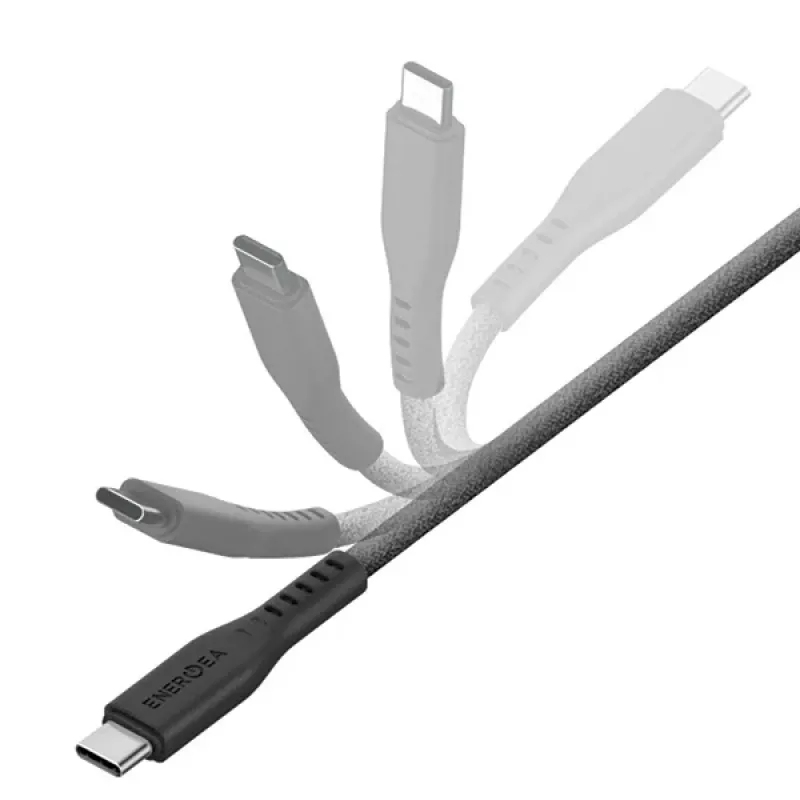 ENERGEA Flow USB-C naar USB-C-kabel 1,5m zwart 240W 5A PD snelladen