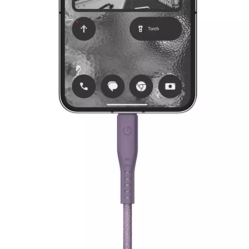 ENERGEA Flow USB-C naar USB-C-kabel 1,5m paars 240W 5A PD snelladen
