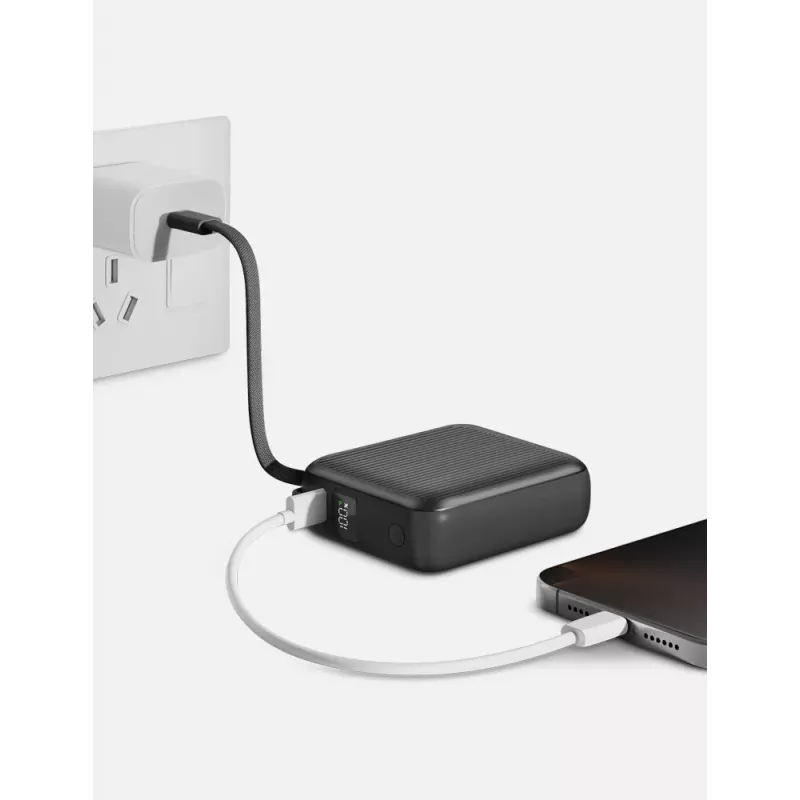 Energea Integra Mini 10000mAh powerbank USB-C PD 35W grijs